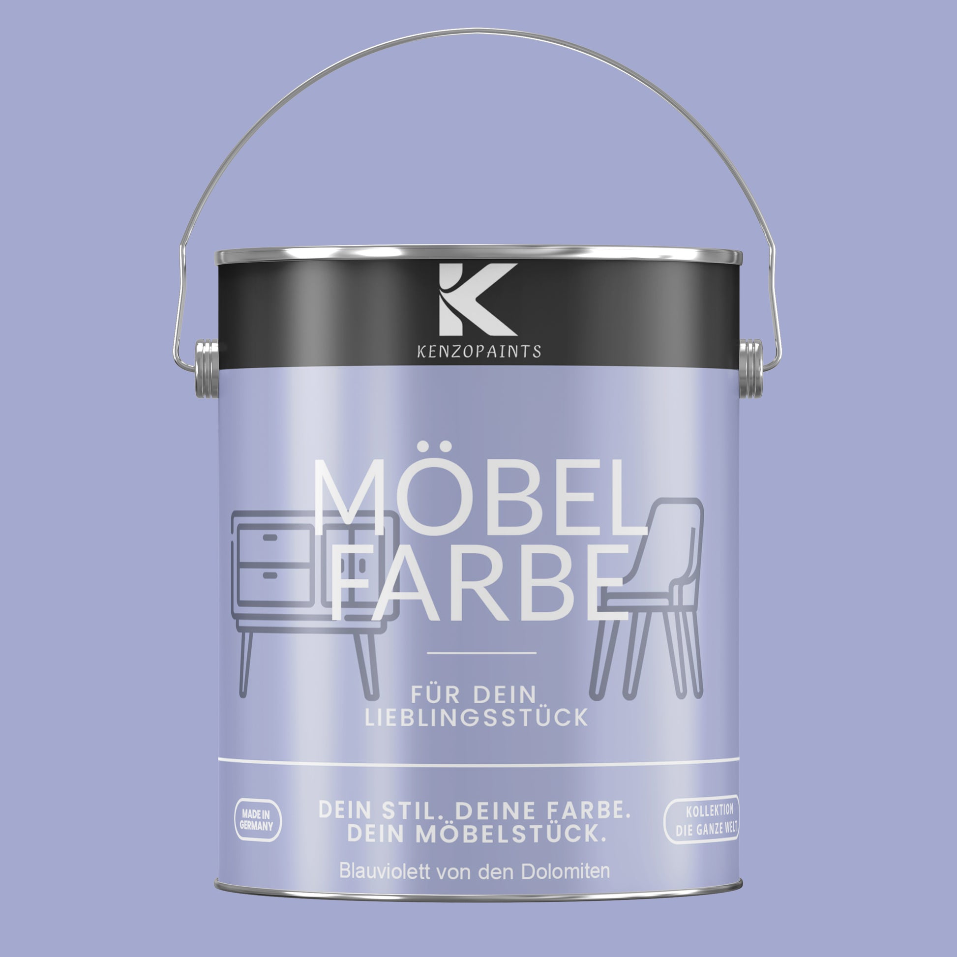 Kenzopaints Möbelfarbe - Blauviolett von den Dolomiten