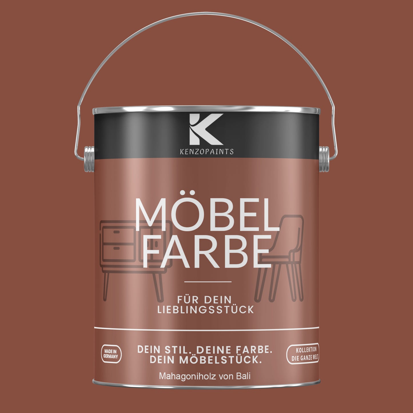 Kenzopaints Möbelfarbe - Mahagoniholz von Bali