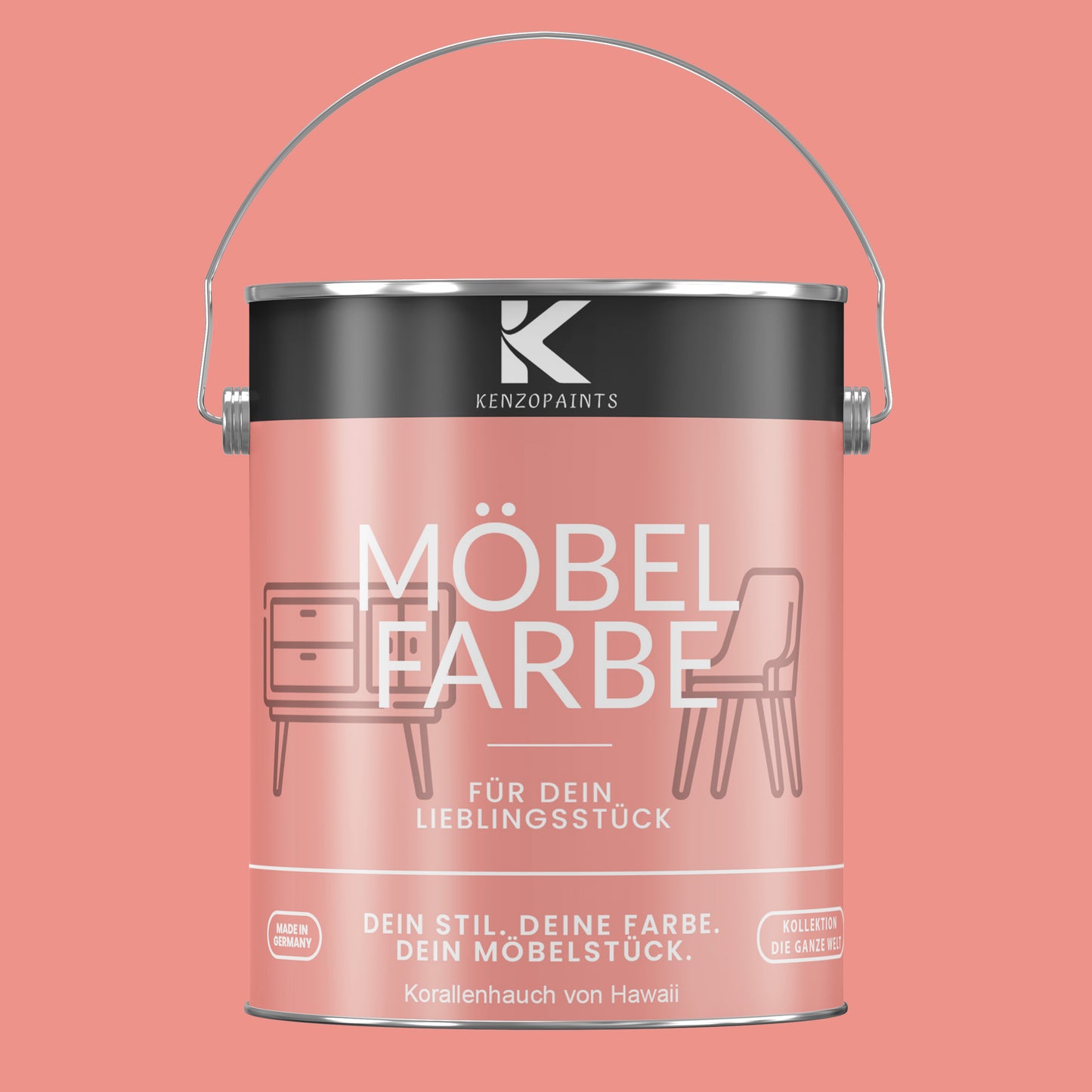 Kenzopaints Möbelfarbe - Korallenhauch von Hawaii