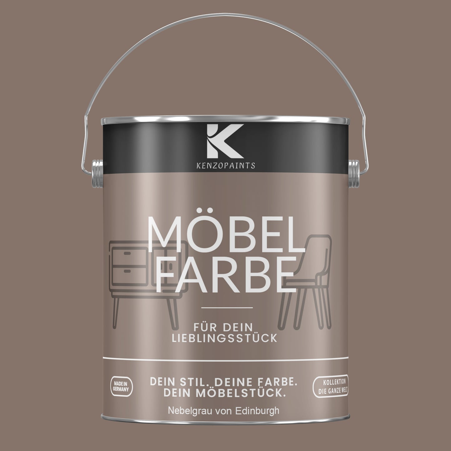 Kenzopaints Möbelfarbe - Nebelgrau von Edinburgh