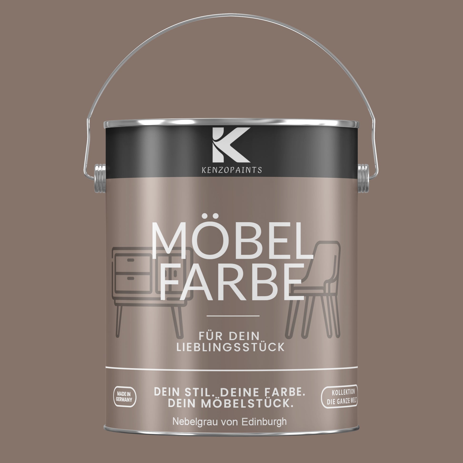 Kenzopaints Möbelfarbe - Nebelgrau von Edinburgh