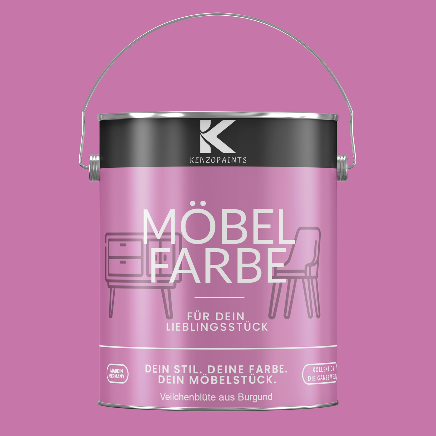 Kenzopaints Möbelfarbe - Veilchenblüte aus Burgund