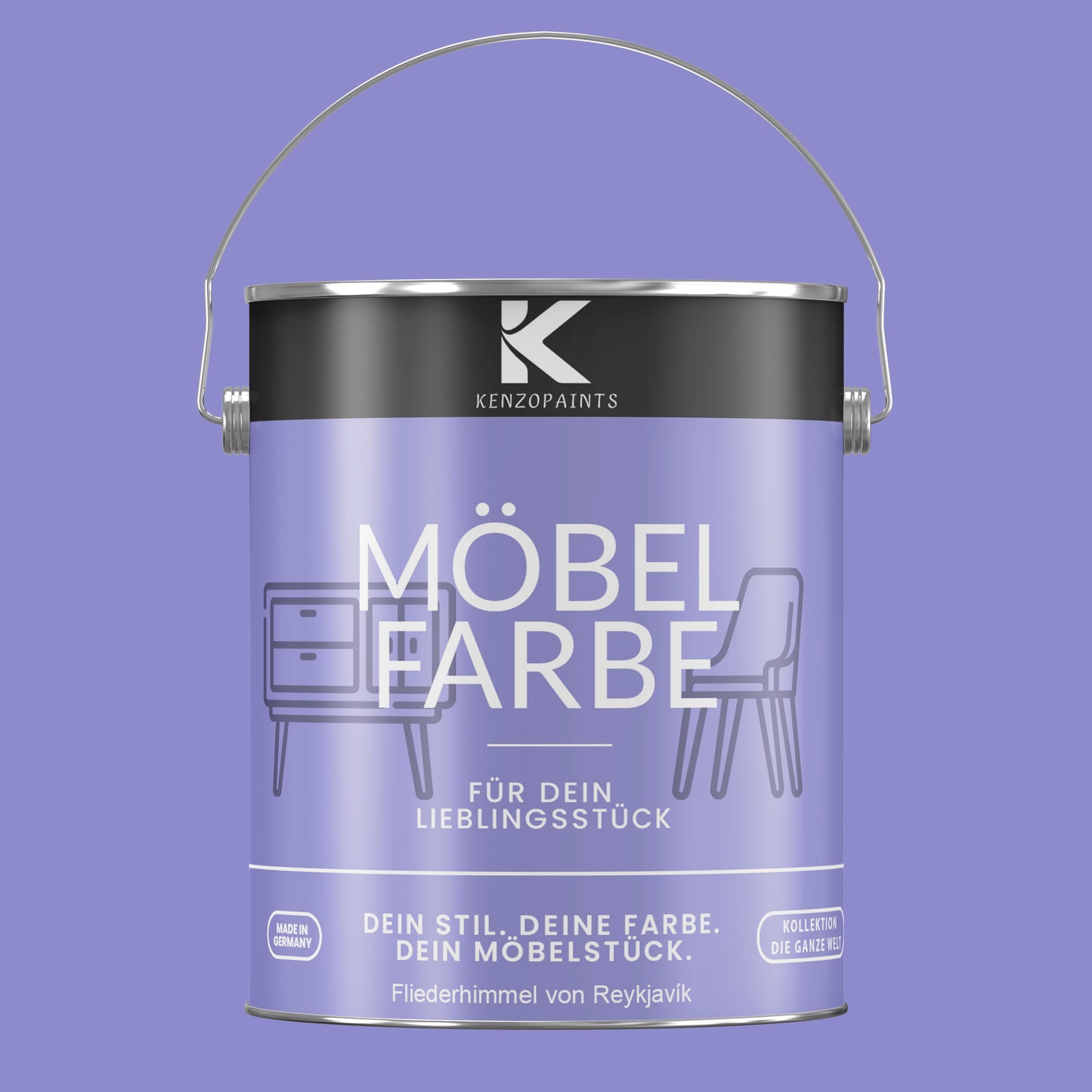 Kenzopaints Möbelfarbe - Fliederhimmel von Reykjavík