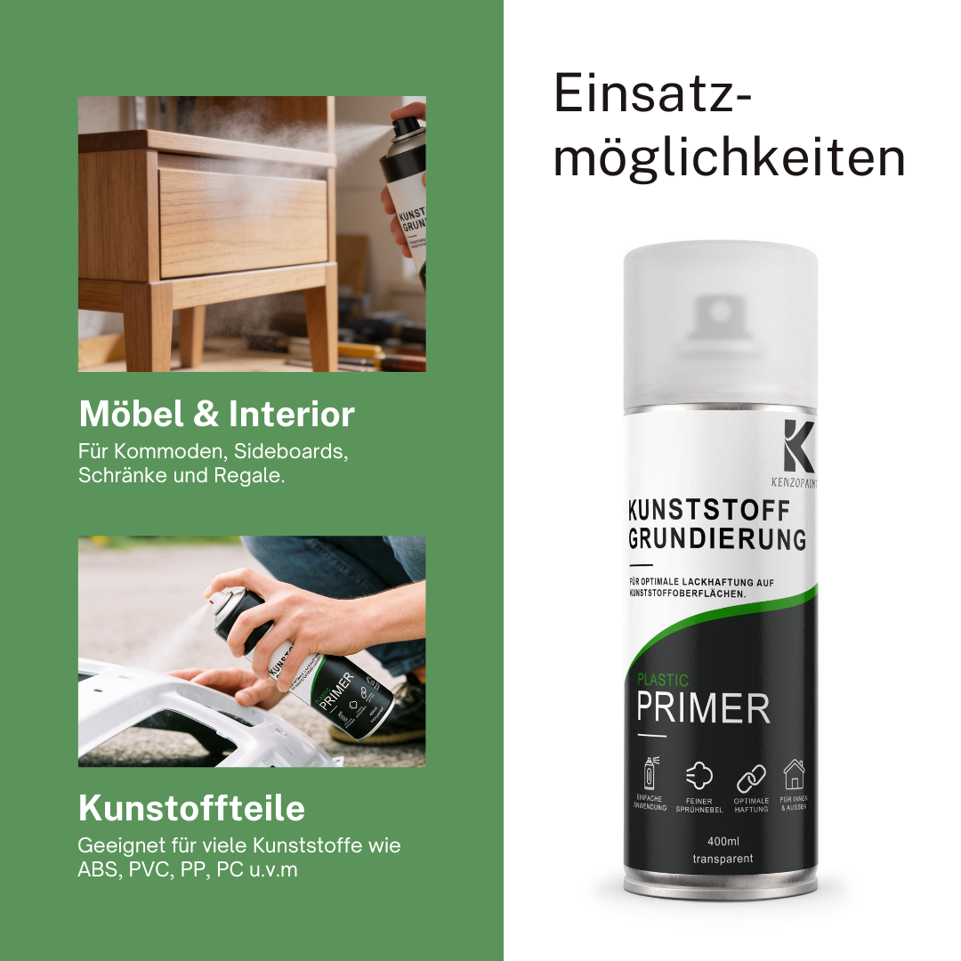 Kenzopaints Kunststoff-Grundierung Primer 400ml Transparent