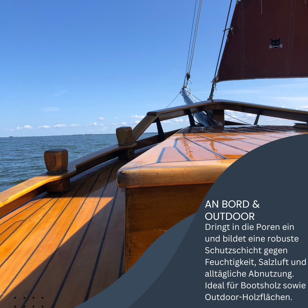 Kenzopaints Bootslack Holzsiegel Klarlack - Seidenmatt