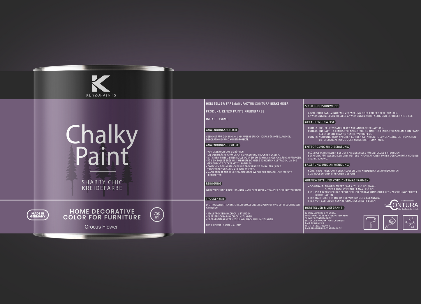 Kenzopaints Chalky Paint - Crocus Flower