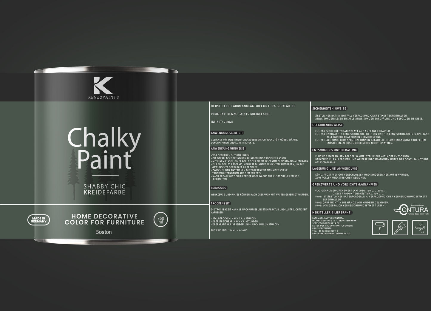 Kenzopaints Chalky Paint - Boston