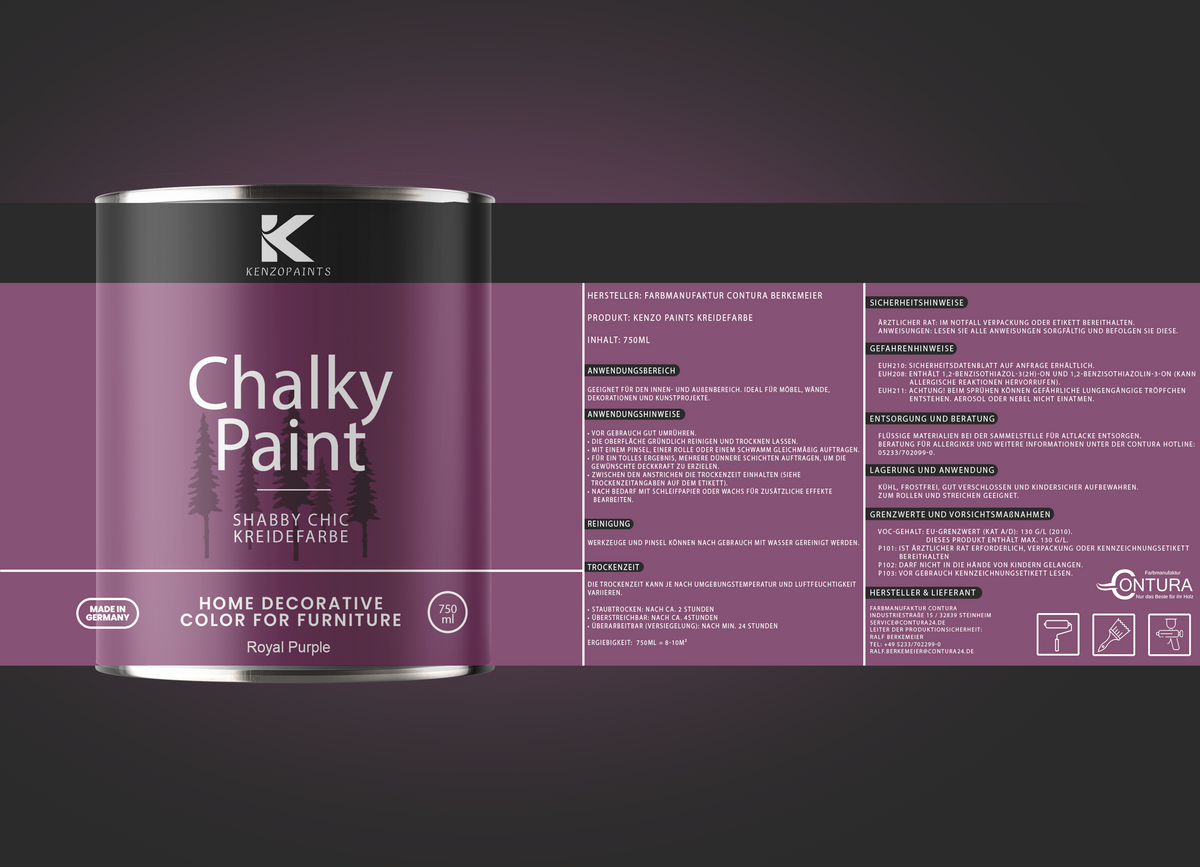 Kenzopaints Chalky Paint - Royal Purple