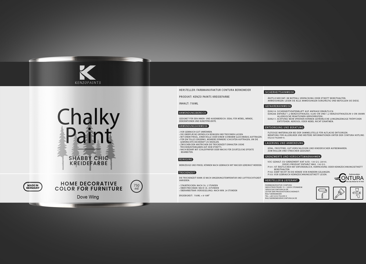 Kenzopaints Chalky Paint - Dove Wing