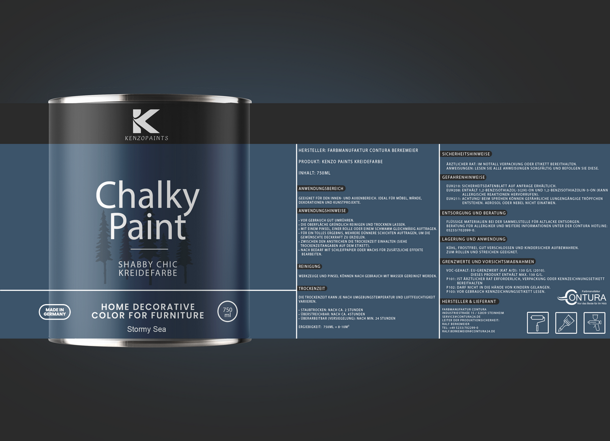 Kenzopaints Chalky Paint - Stormy Sea