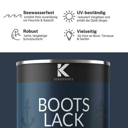 Kenzopaints Bootslack Holzsiegel Klarlack - Glänzend