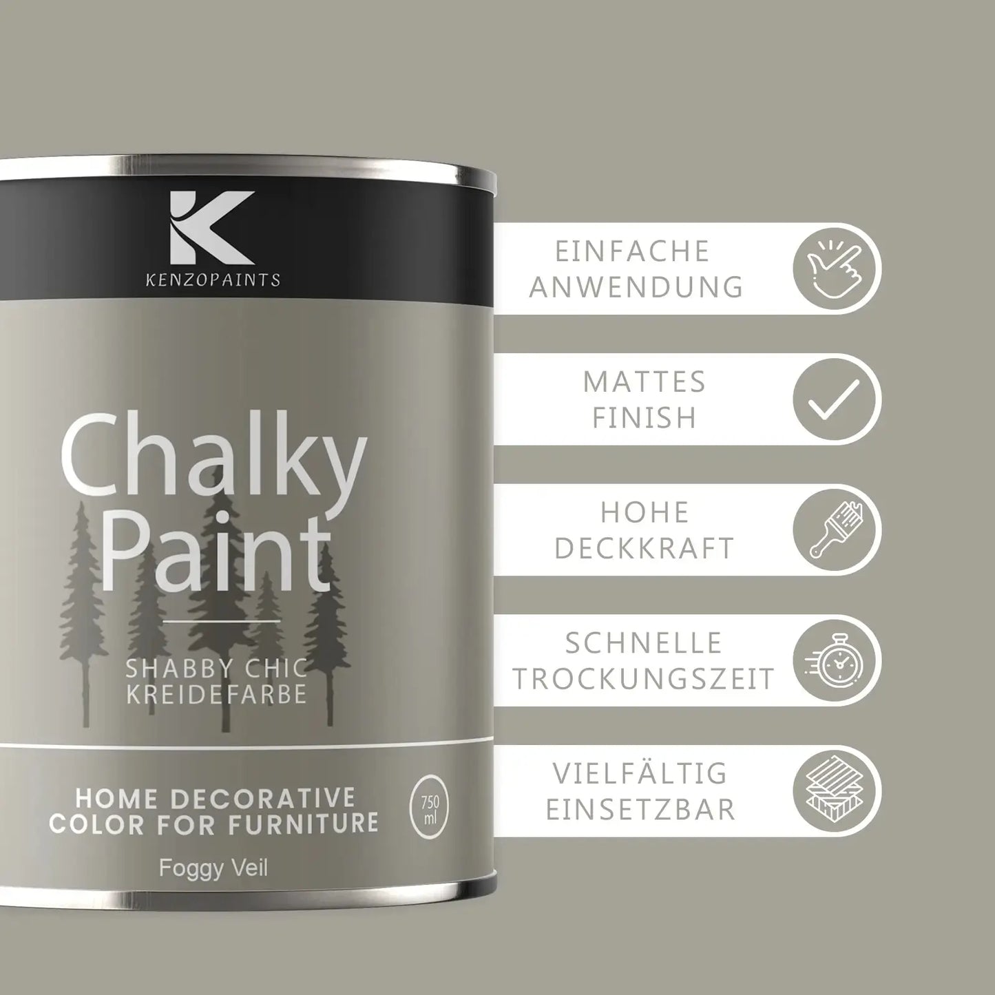 Kenzopaints Chalky Paint - Foggy Veil