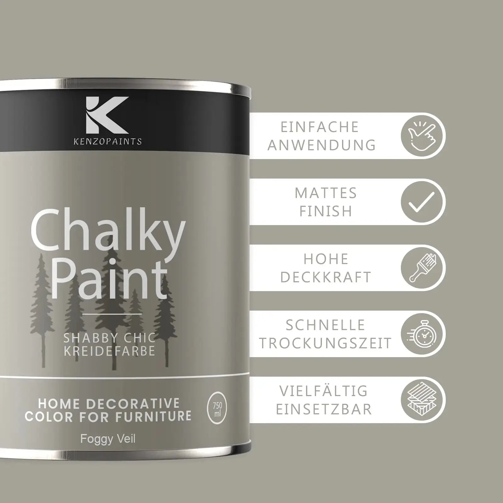 Kenzopaints Chalky Paint - Foggy Veil