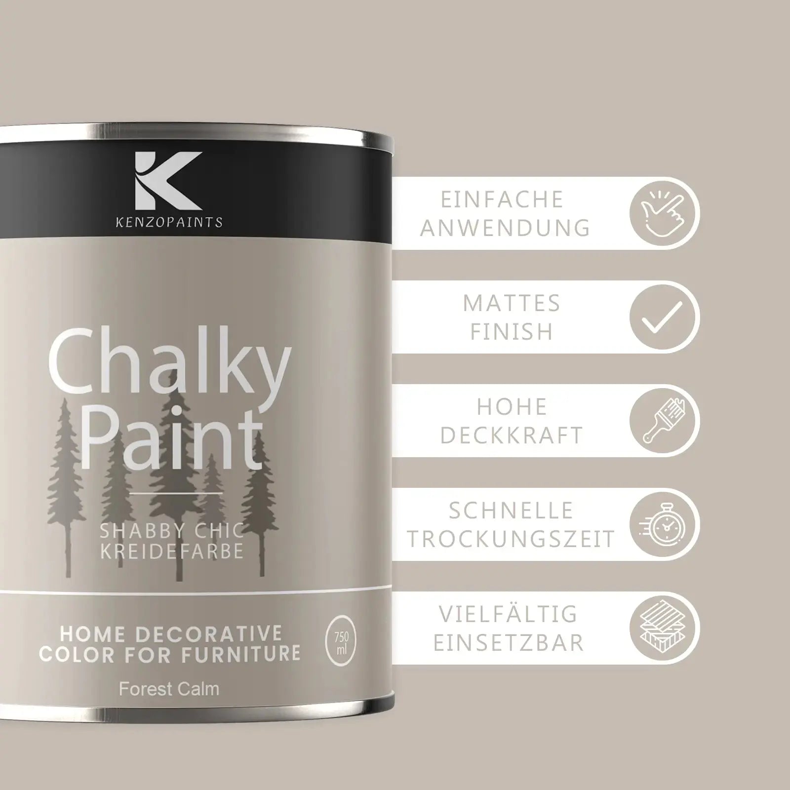 Kenzopaints Chalky Paint - Forest Calm