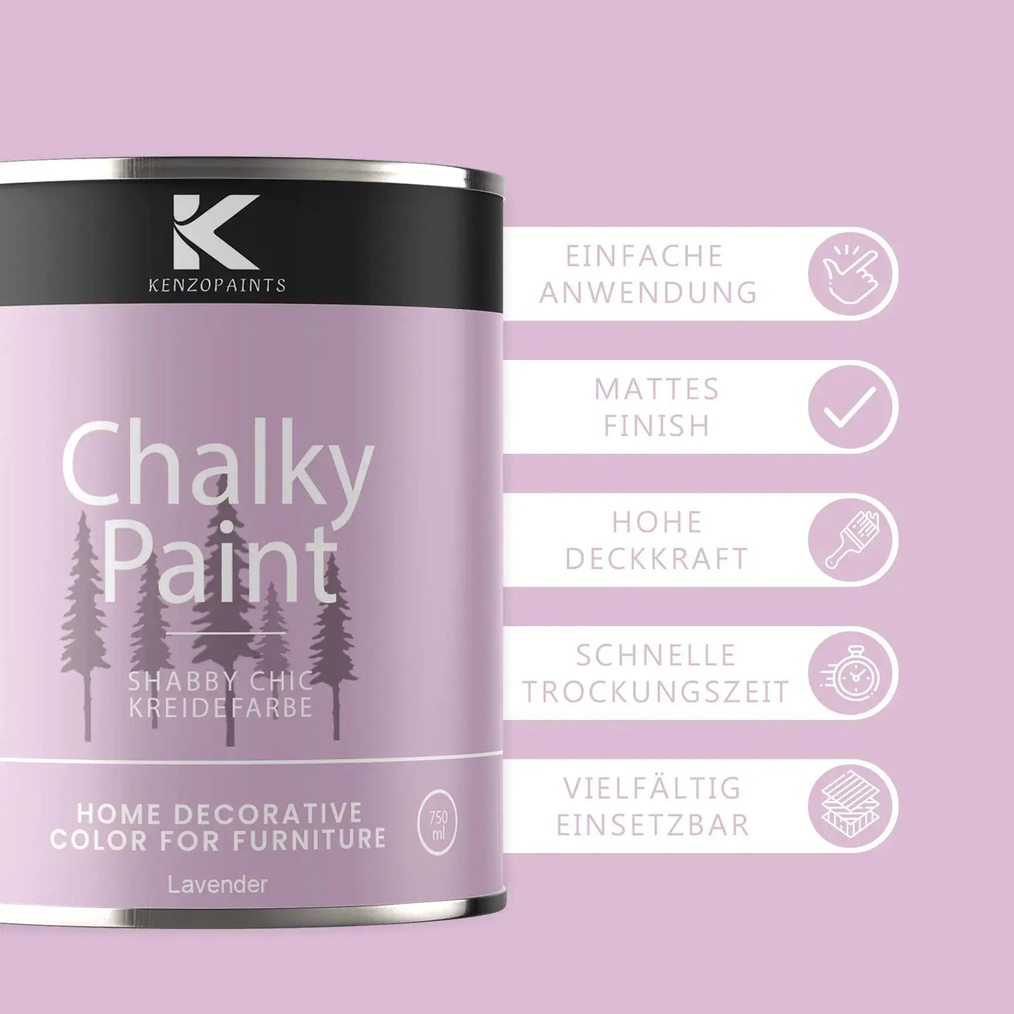 Kenzopaints Chalky Paint - Lavender