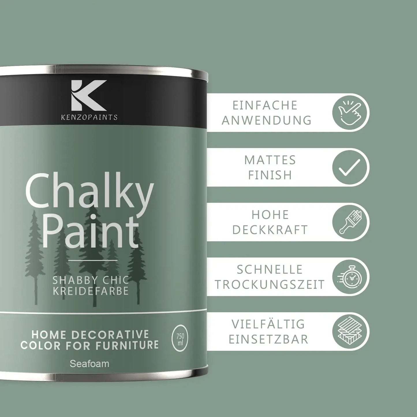Kenzopaints Chalky Paint - Seafoam