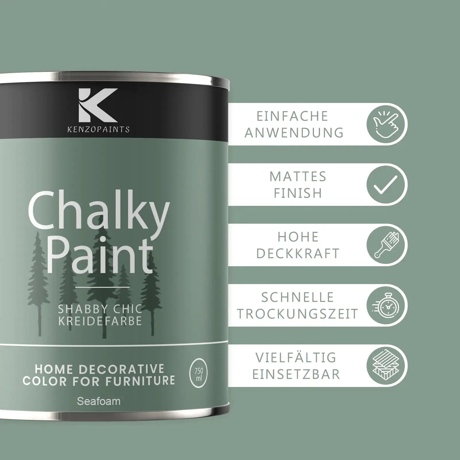 Kenzopaints Chalky Paint - Seafoam