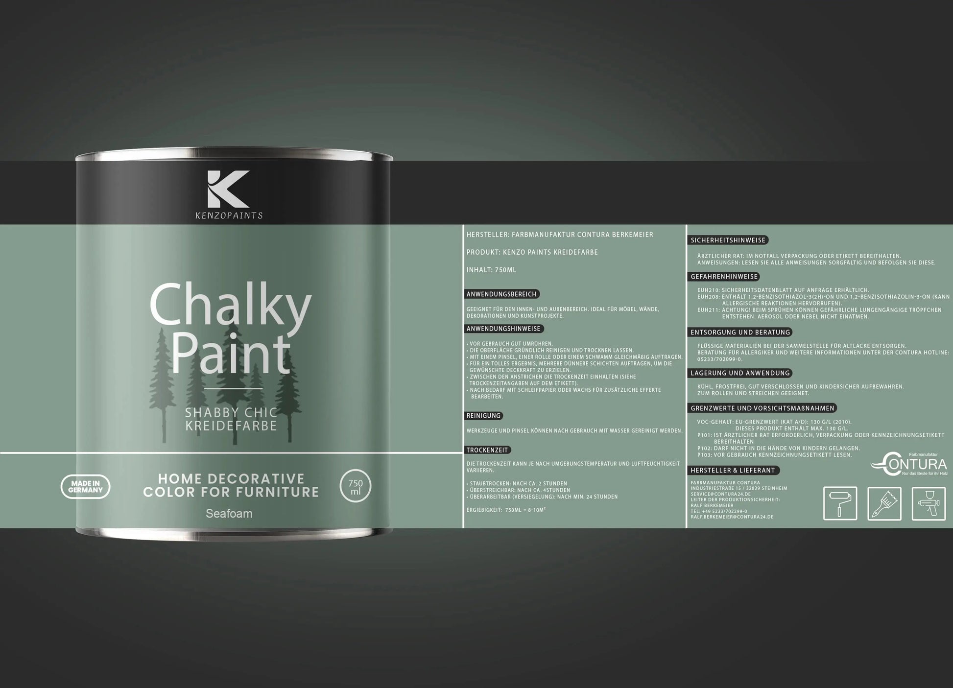 Kenzopaints Chalky Paint - Seafoam
