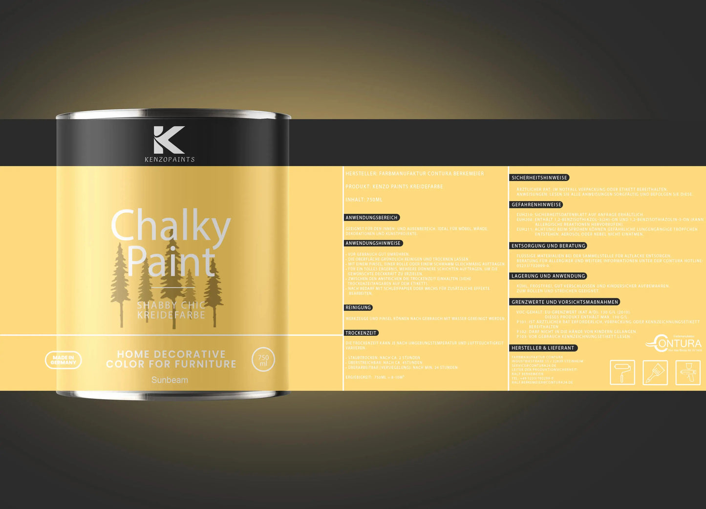 Kenzopaints Chalky Paint - Sunbeam