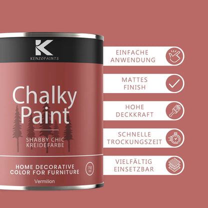 Kenzopaints Chalky Paint - Vermilion