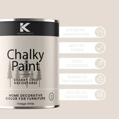Kenzopaints Chalky Paint - Vintage White