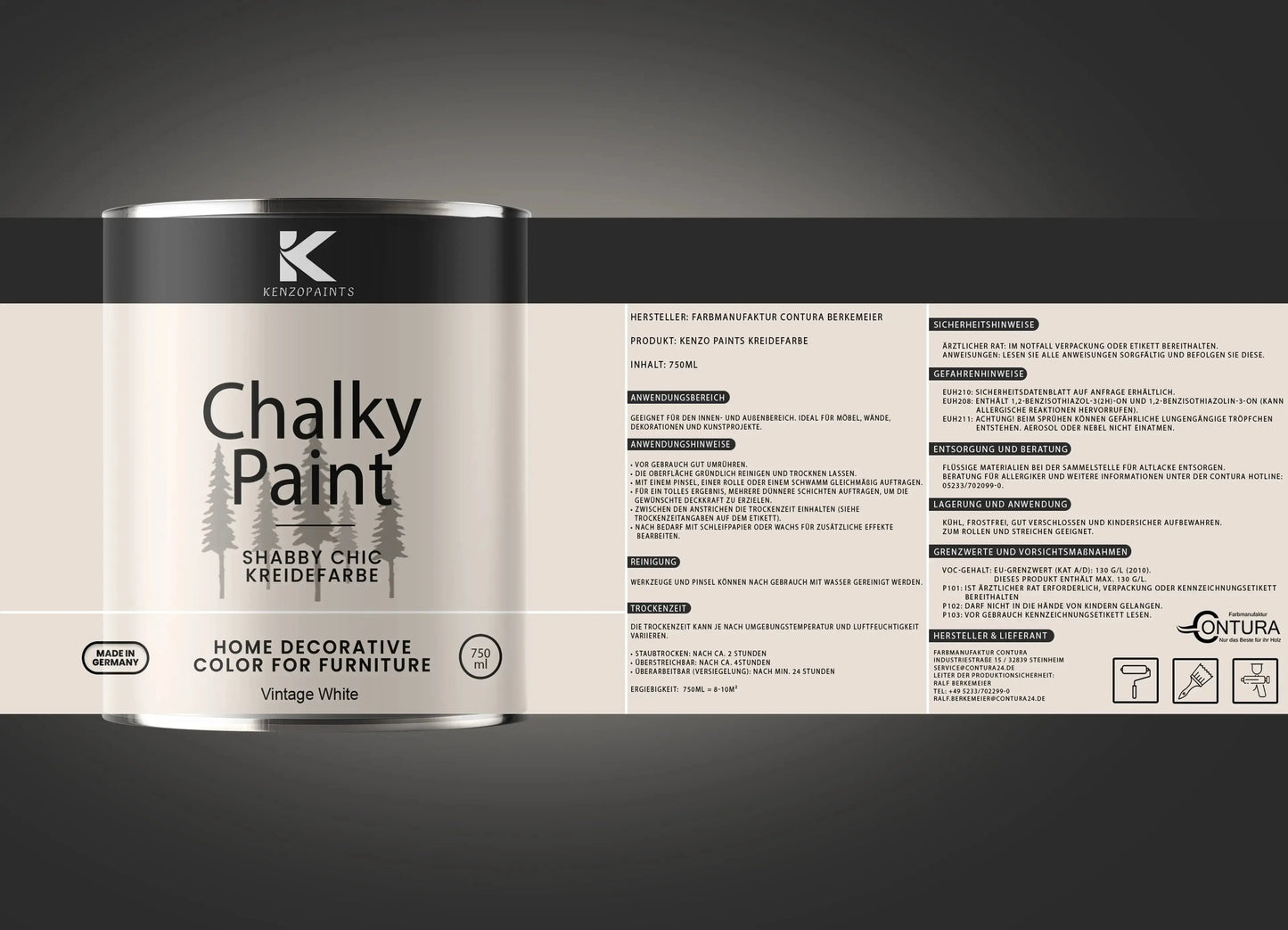 Kenzopaints Chalky Paint - Vintage White