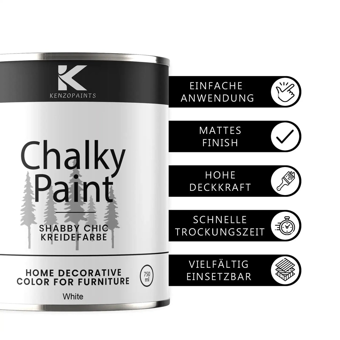 Kenzopaints Chalky Paint - White
