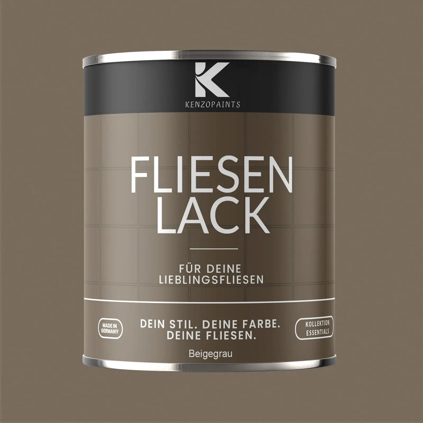 Kenzopaints Fliesenlack Fliesenfarbe - Beigegrau (RAL 7006) Kenzopaints