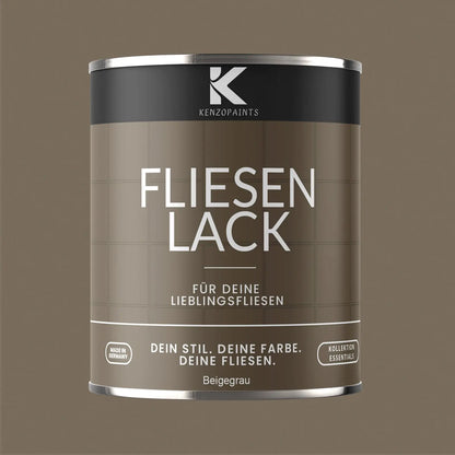 Kenzopaints Fliesenlack Fliesenfarbe - Beigegrau (RAL 7006) Kenzopaints