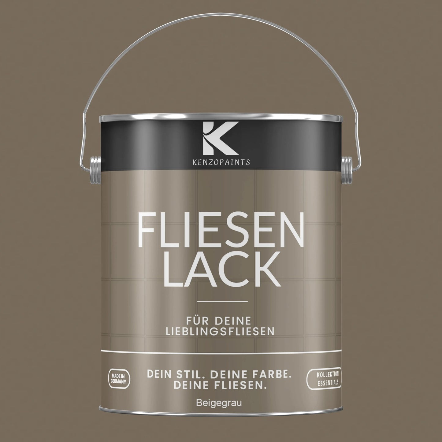Kenzopaints Fliesenlack Fliesenfarbe - Beigegrau (RAL 7006) Kenzopaints