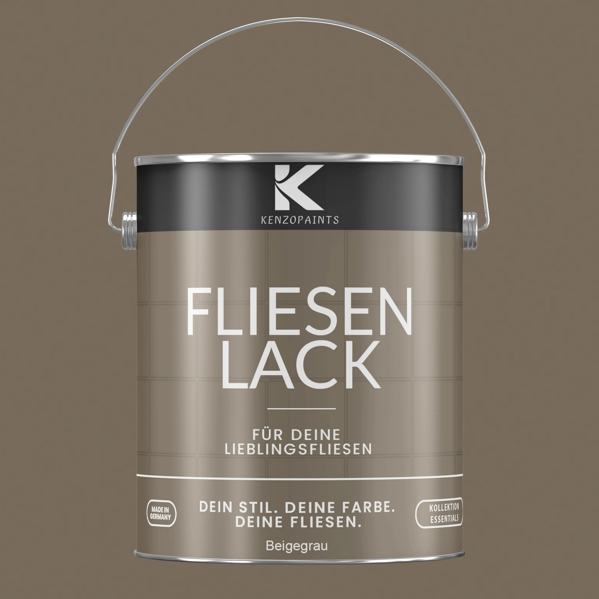 Kenzopaints Fliesenlack Fliesenfarbe - Beigegrau (RAL 7006) Kenzopaints