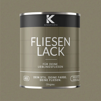 Kenzopaints Fliesenlack Fliesenfarbe - Olivgrau (RAL 7002) Kenzopaints