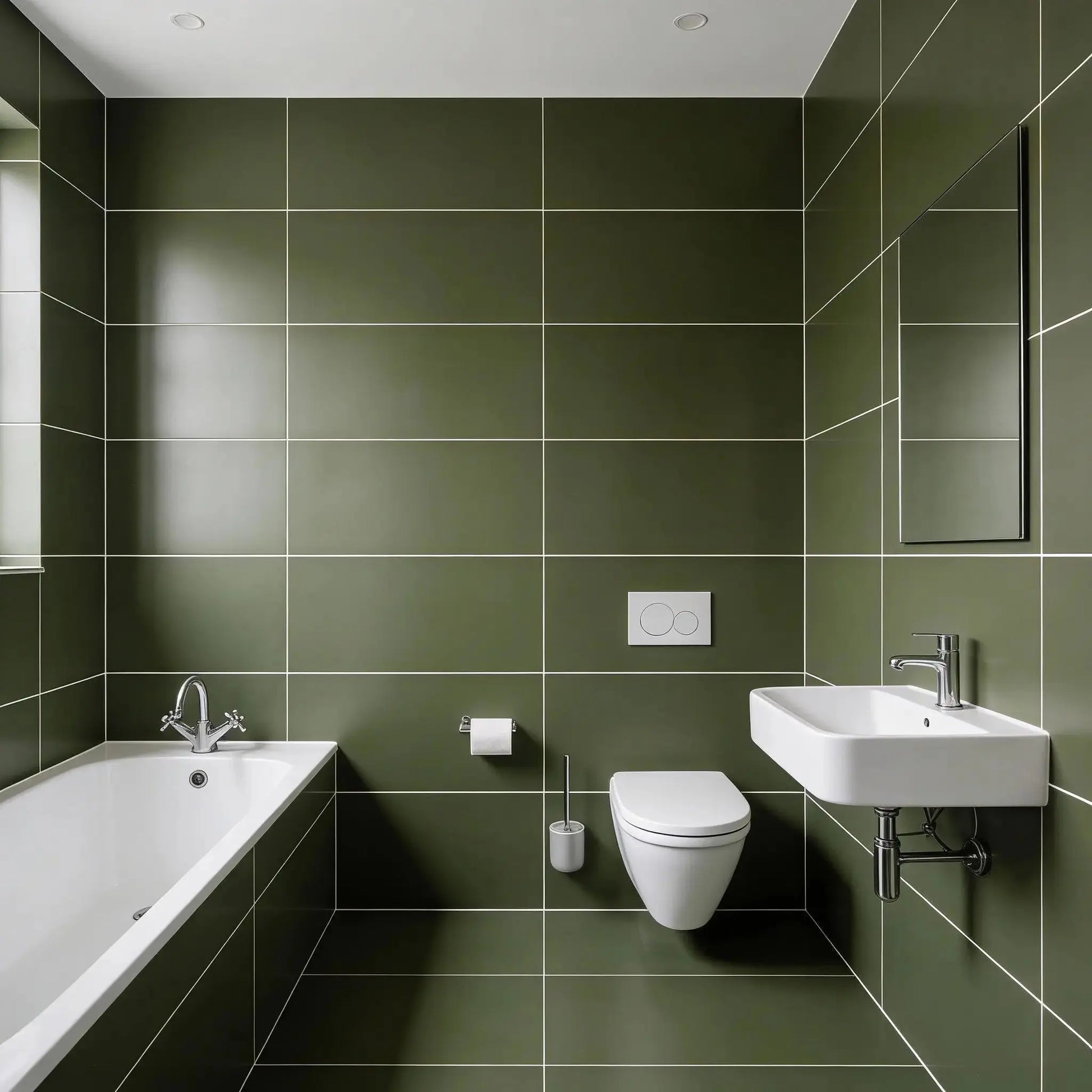 Kenzopaints Fliesenlack Fliesenfarbe - Olivgrün (RAL 6003) Kenzopaints