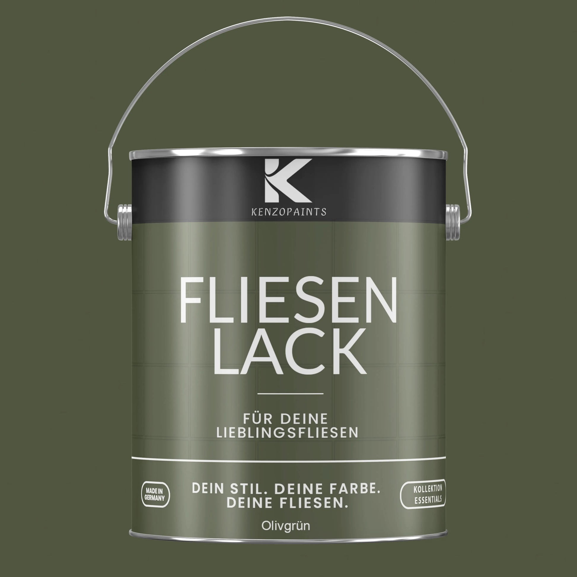 Kenzopaints Fliesenlack Fliesenfarbe - Olivgrün (RAL 6003) Kenzopaints