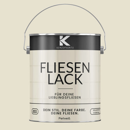 Kenzopaints Fliesenlack Fliesenfarbe - Perlweiß (RAL 1013) Kenzopaints