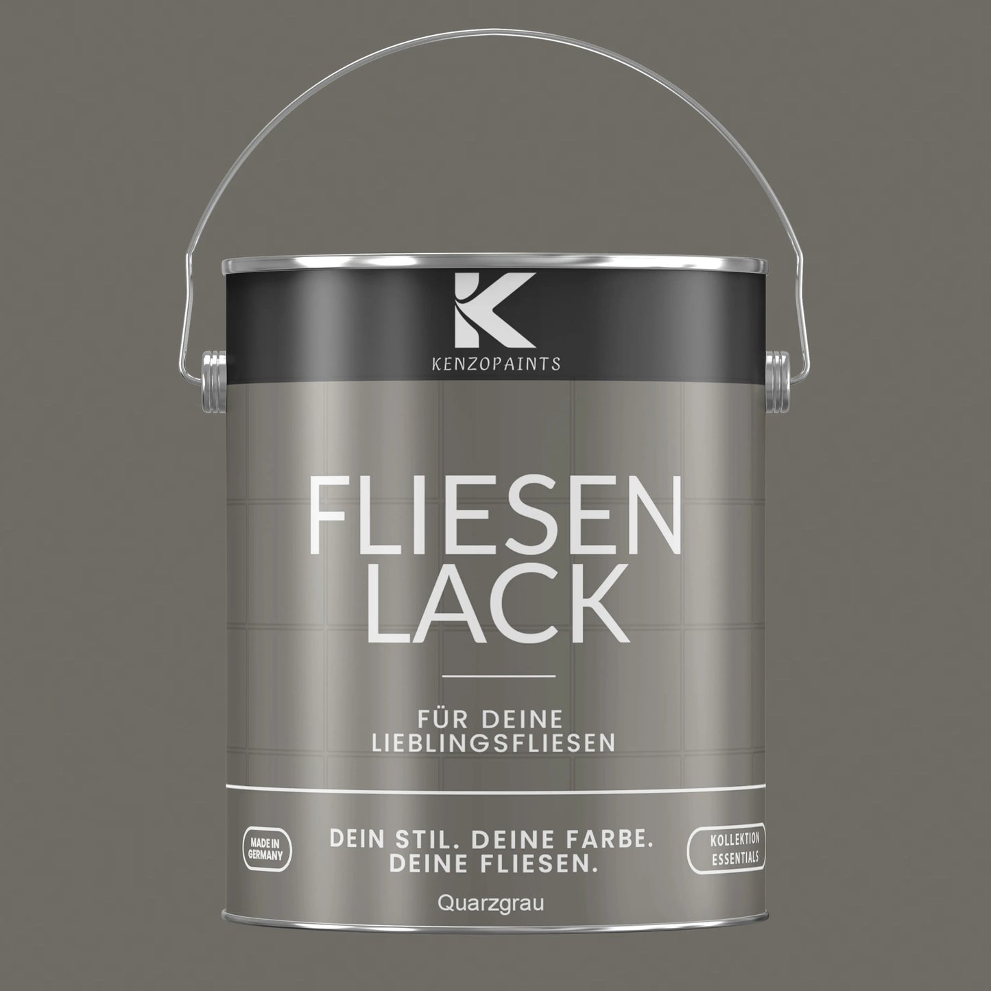 Kenzopaints Fliesenlack Fliesenfarbe - Quarzgrau (RAL 7039) Kenzopaints