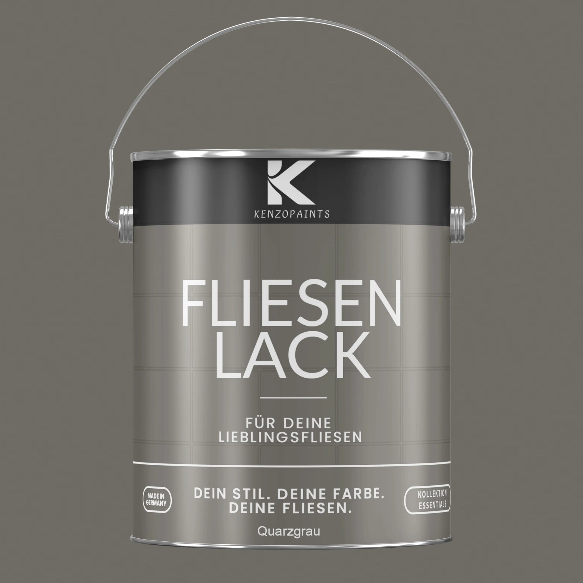 Kenzopaints Fliesenlack Fliesenfarbe - Quarzgrau (RAL 7039) Kenzopaints