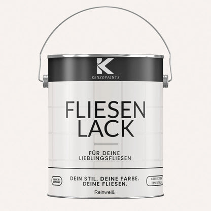 Kenzopaints Fliesenlack Fliesenfarbe - Reinweiß (RAL 9010) Kenzopaints