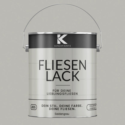Kenzopaints Fliesenlack Fliesenfarbe - Seidengrau (RAL 7044) Kenzopaints