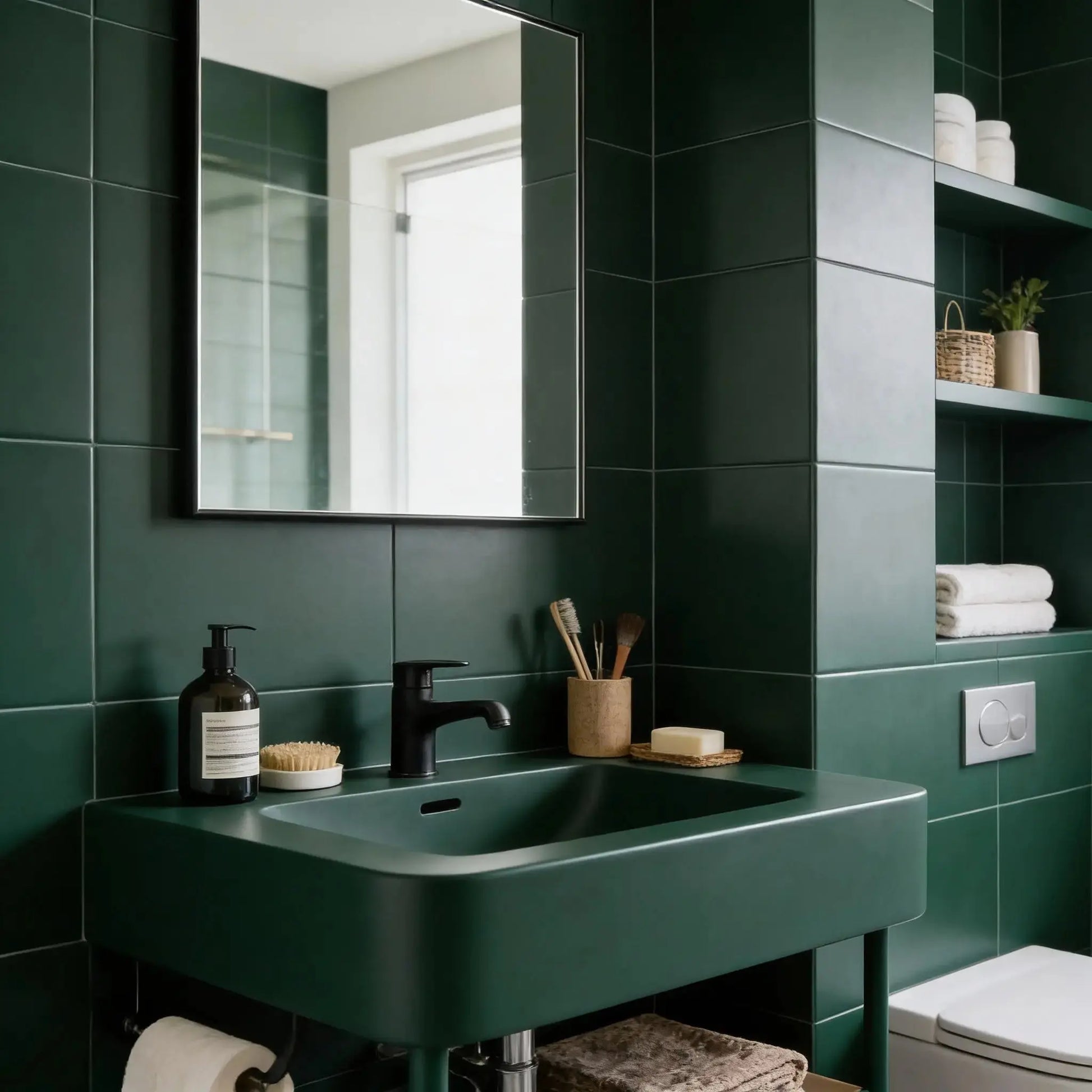 Kenzopaints Fliesenlack Fliesenfarbe - Tannengrün (RAL 6009) Kenzopaints