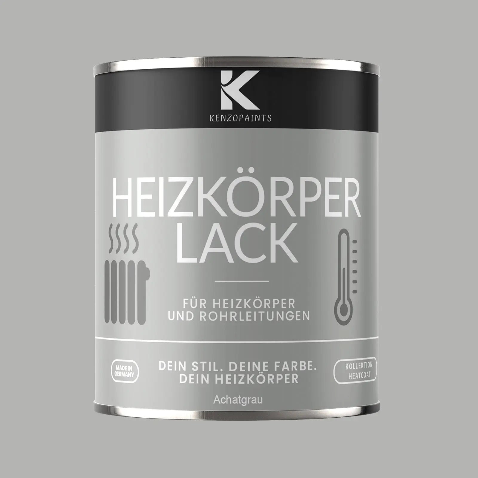Kenzopaints Heizkörperlack Heizungslack - Achatgrau (RAL 7038) - Kenzopaints