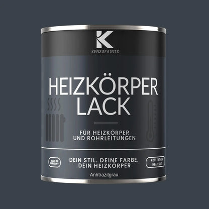 Kenzopaints Heizkörperlack Heizungslack - Anthrazitgrau (RAL 7016) - Kenzopaints