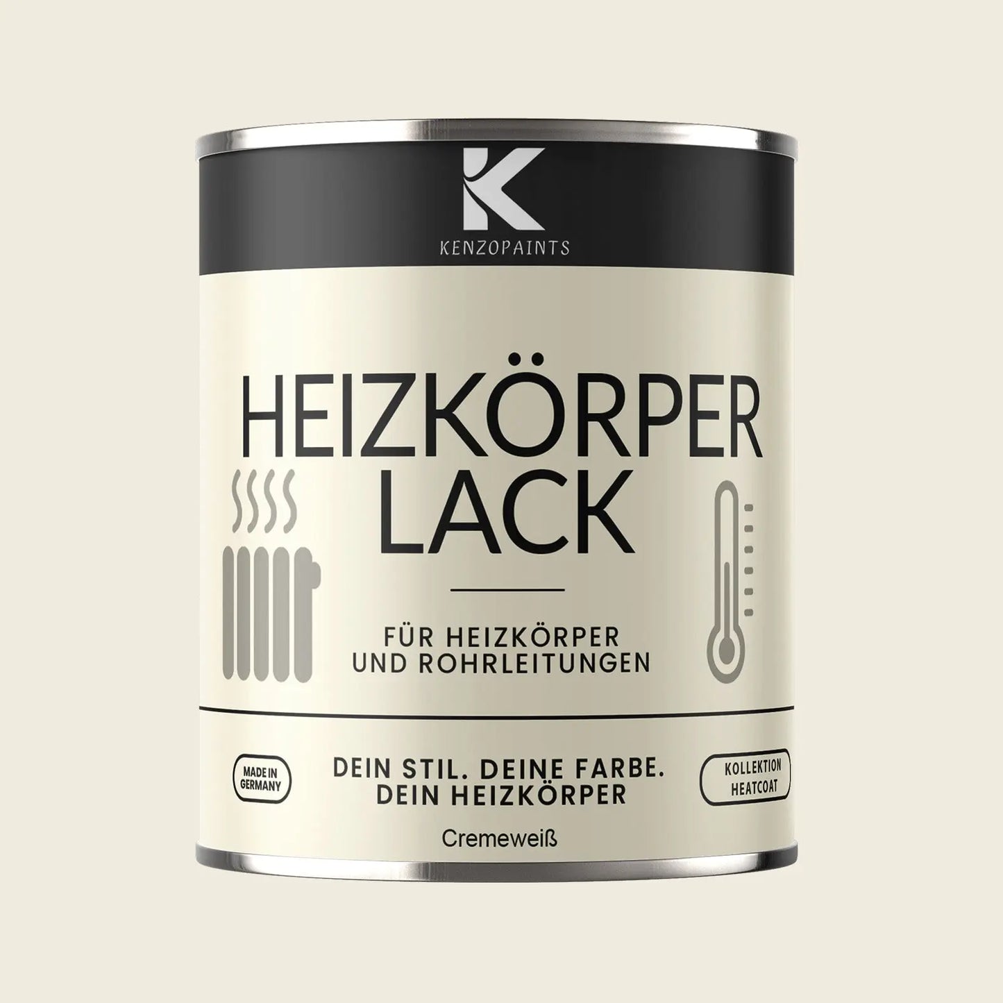 Kenzopaints Heizkörperlack Heizungslack - Cremeweiß (RAL 9001) Kenzopaints