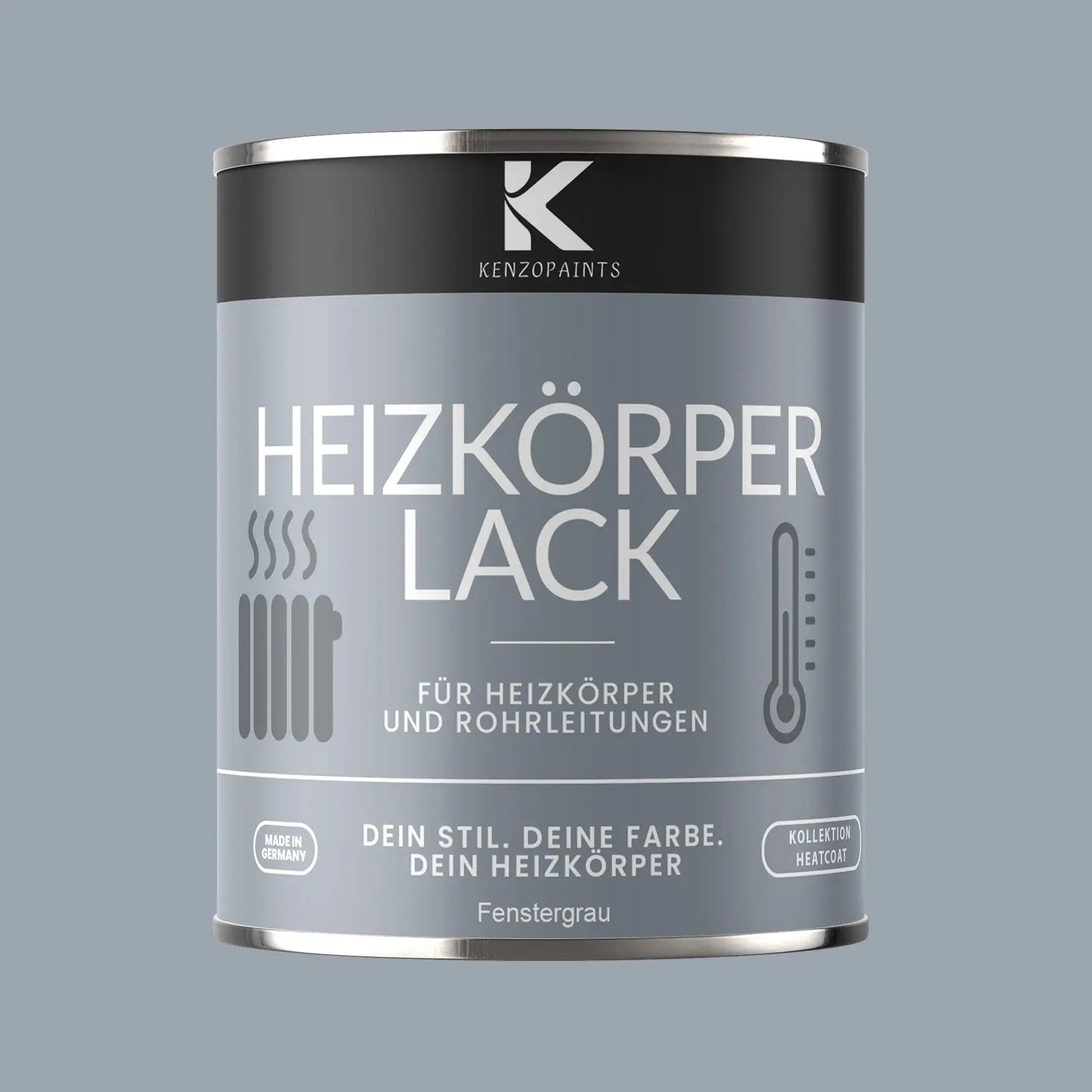 Kenzopaints Heizkörperlack Heizungslack - Fenstergrau (RAL 7040) - Kenzopaints