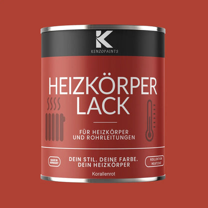Kenzopaints Heizkörperlack Heizungslack - Korallenrot (RAL 3016) - Kenzopaints