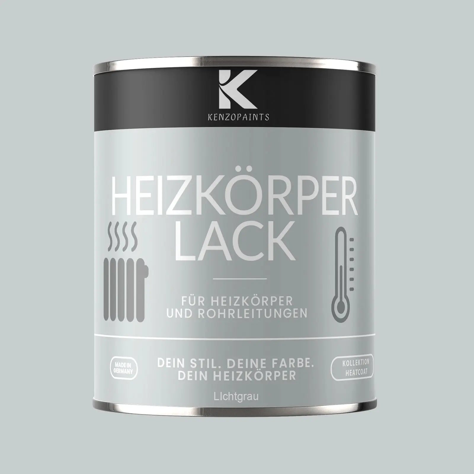Kenzopaints Heizkörperlack Heizungslack - Lichtgrau (RAL 7035) - Kenzopaints