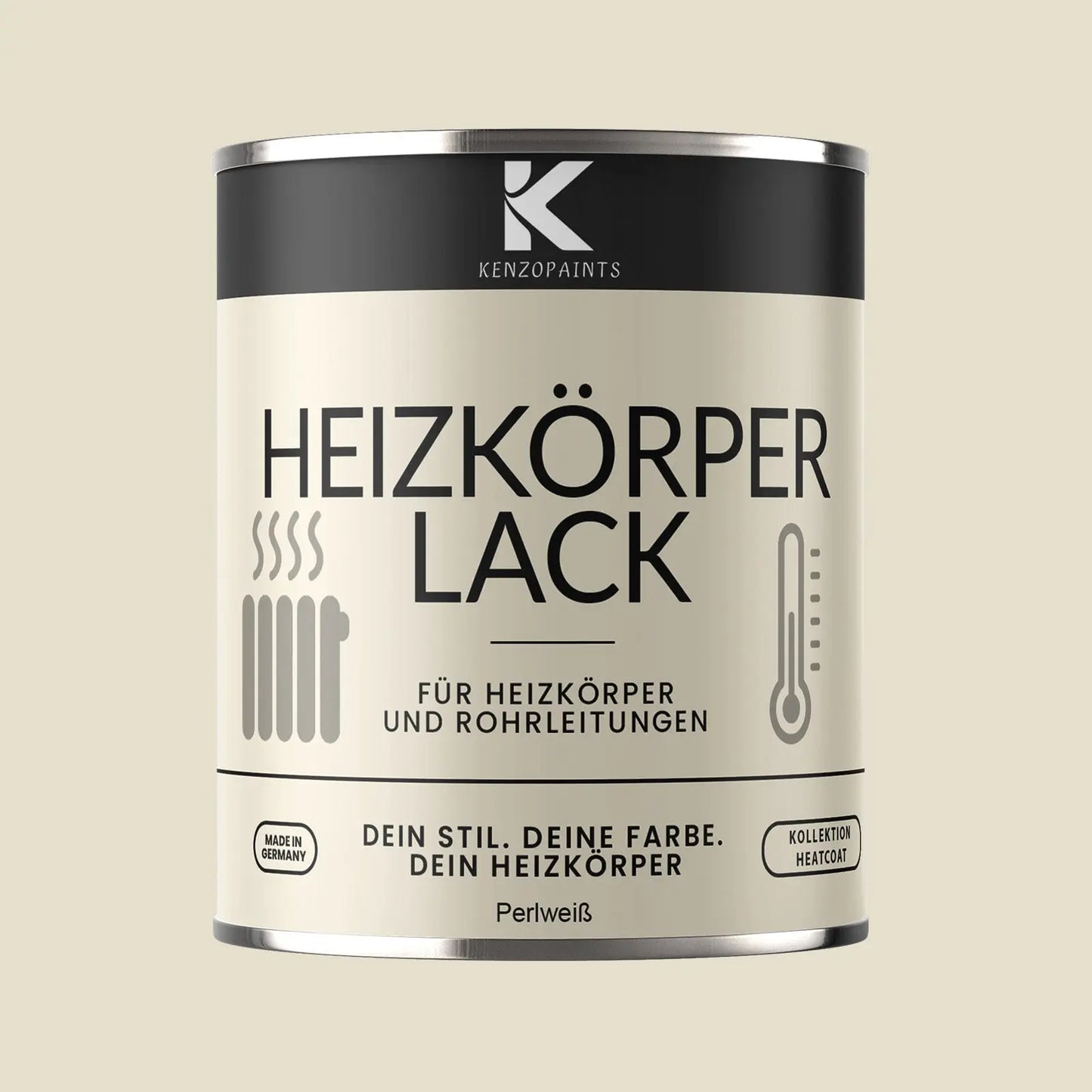 Kenzopaints Heizkörperlack Heizungslack - Perlweiß (RAL 1013) - Kenzopaints