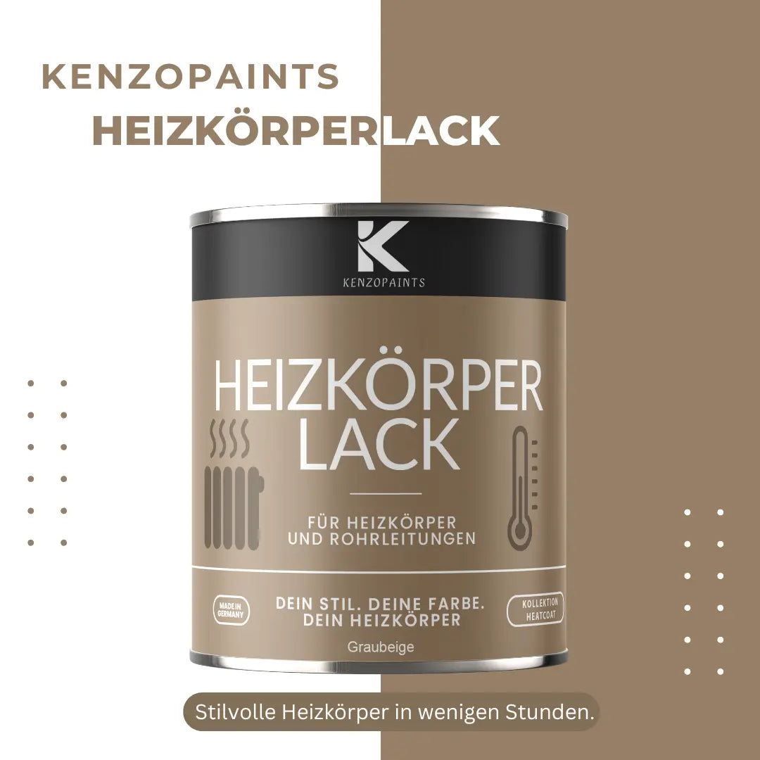 Kenzopaints Heizkörperlack Heizungslack - Perlweiß (RAL 1013) - Kenzopaints