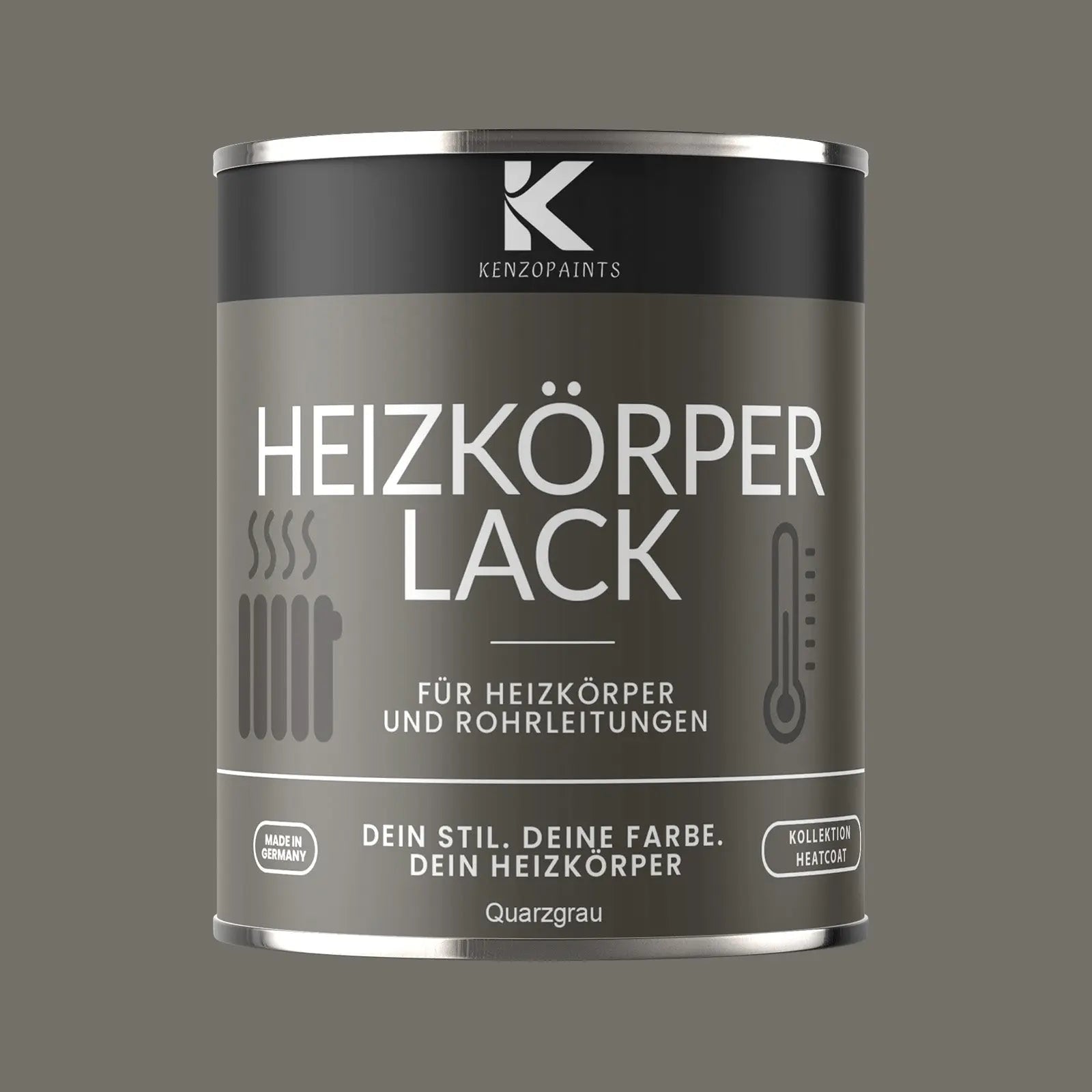 Kenzopaints Heizkörperlack Heizungslack - Quarzgrau (RAL 7039) - Kenzopaints