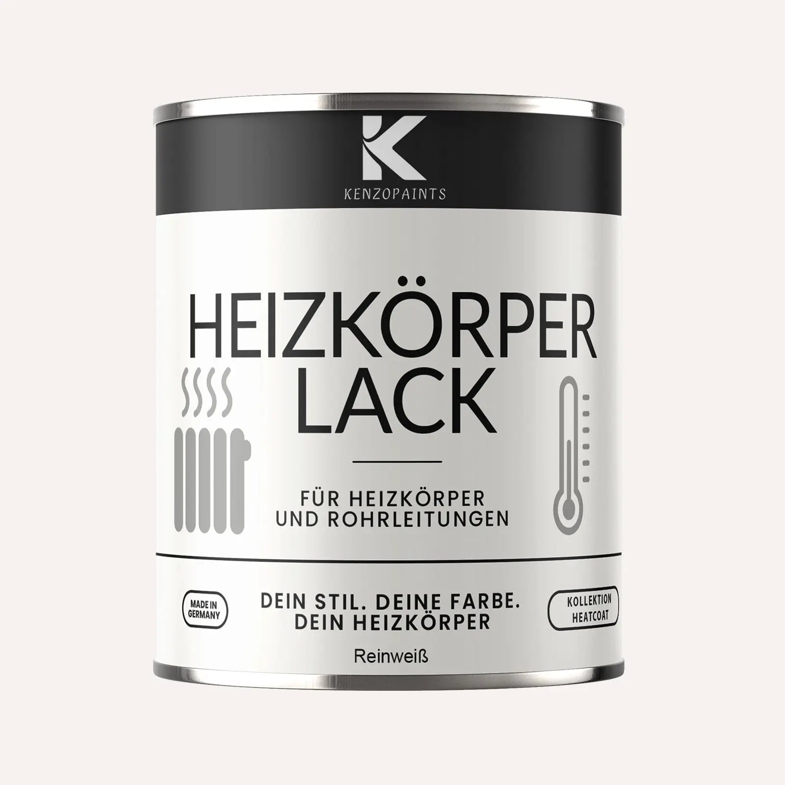 Kenzopaints Heizkörperlack Heizungslack - Reinweiß (RAL 9010) - Kenzopaints
